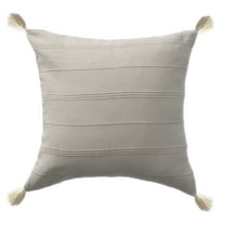 Ox Bay Sasha 18" x 18" Beige Ultra-Soft Turkish Cotton Adult Decorative Throw Pillow