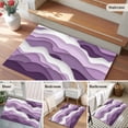 thumbnail image 5 of 2x3 Ft Entryway Area Rug, Purple Ombre Kitchen Rug Runner Washable Floor Mat, Modern Geometric Moire Abstract Art Non Slip Indoor Door Mat Throw Carpet for Bathroom Living Room Bedroom, 5 of 8