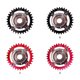 thumbnail image 3 of Eigraketly Juego de bielas para bicicleta 104BCD, bielas redondas resistentes, pieza para deportes al aire libre Ciclismo Rojo 34T Eigraketly OD020864-04, 3 of 6