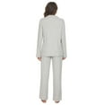 thumbnail image 4 of HEARTNICE Women Button up Pajama Set Long Sleeve Sleepwear Lightweight Pjs Set, (Grey Mel,XL), 4 of 6