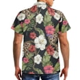 thumbnail image 3 of Uorisanigo Hawaiian Flowers Matching Couple Outfits Husban and Wife Clothing Men's Button Down Summer Shirt and Women's Tank Dress Casual Hawaiian Sundress with Pocket, 3 of 7