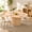 Wood Color, variant on Senfot Bohemian Extendable Dining Table- MDF Tabletop- Expandable Dinner Table for Kitchen Dining Room- Natural Wood Tone