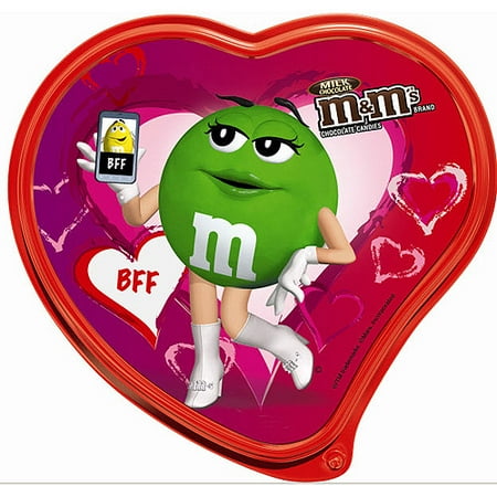 M&M's Milk Chocolate Candies Fun-Size Valentine Heart, 3.1 oz