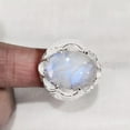 thumbnail image 5 of Rainbow Moonstone Mans Ring, Natural Blue Fire Rainbow Moonstone, Silver Jewelry, 925 Silver Ring, Birthday Gift, Heavy Mens Ring, Arabic Design, Ottoman Style Ring, Christmas, Turkey Mens Signet Ring, 5 of 6