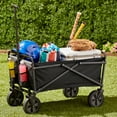thumbnail image 6 of Seina 150lb Capacity Collapsible Steel Utility Wagon Cart, Black/Grey, 6 of 6