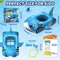 thumbnail image 6 of JOY SPOT! Shark Pool Float with Water Gun for Kids Toddlers, Cool Inflatable Pool Floatie Toy for Ages 3-8, Summer Outdoor Water, Beach, Swimming Pool Toys Gift, 6 of 10
