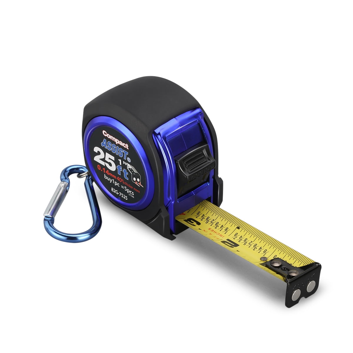 ASSIST 25ft(7.5m) Tape Measure Inches and Metric Measurement Double Sided Retractable Measuring