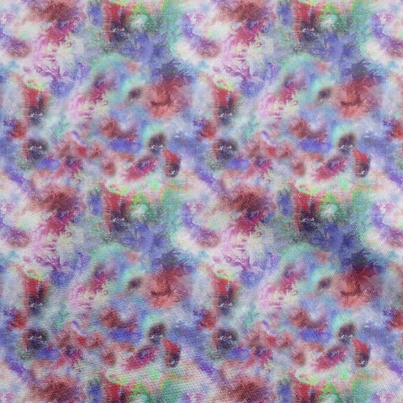 oneOone Polyester Spandex Medium Blue Fabric Tie Dye Sewing Craft Projects Fabric Prints By Yard 56 Inch Wide