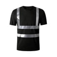 thumbnail image 3 of Urbanix High Vis Shirts for Men Reflective Quick Dry Neon Short Sleeve T Shirt Breathable Cool Fluorescent Top for Night Riding Black XL, 3 of 7