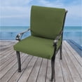 thumbnail image 2 of Jordan Manufacturing 21" x 44" Green Solid Outdoor Chair Cushion with Ties and Loop, 2 of 3