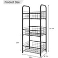 thumbnail image 2 of 3-Tier Free Standing Open Shelf, Adjustable Feet Metal Storage Tower for Bathroom, Kitchen, Living Room, 2 of 8