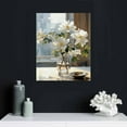 thumbnail image 4 of ONETECH Wall Art Floral Canvas Pictures: White Lily Abstract Flower Print on Canvas Artwork for Office Dining Rooms, 4 of 4