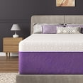 thumbnail image 2 of Twin Size Mattress - 10 Inch Cooling Gel Memory Foam Mattress in a Box,Gel-Infusion for Cooler Sleep,Breathable Cover,Healthy and Safe,Twin Bed,39" X 75" X10" (White&Purple, Twin), 2 of 9