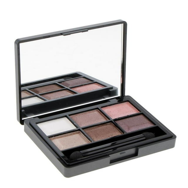 6 colores de maquillaje de de ojos de ojos con conjunto de pinceles 03 moda ahumado Colco Paleta de sombras de ojos mate