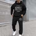 thumbnail image 2 of CONZONE Mens Sweatsuit 2 Peice Set Casual Track Suit for Men Letter Graphic Y2K Long Sleeve Hoodies Sweatpants Cozy Fall Winter Athletic Jogging Outfits, 2 of 4