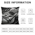 thumbnail image 5 of GOSMITH Retro Music Guitar Throw Pillow Cushion Cover Vintage Bass Music Musical Strings Instruments Decorative Pillow Cover Rectangle Home Sofa Decor Pillowcase White, 5 of 5