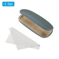 thumbnail image 3 of Uxcell Glasses Case Hard Shell, 2 Pack Eyeglass Case Eye Glasses Case Hard Protector Concise for Women Men Glasses, Grey, 3 of 7