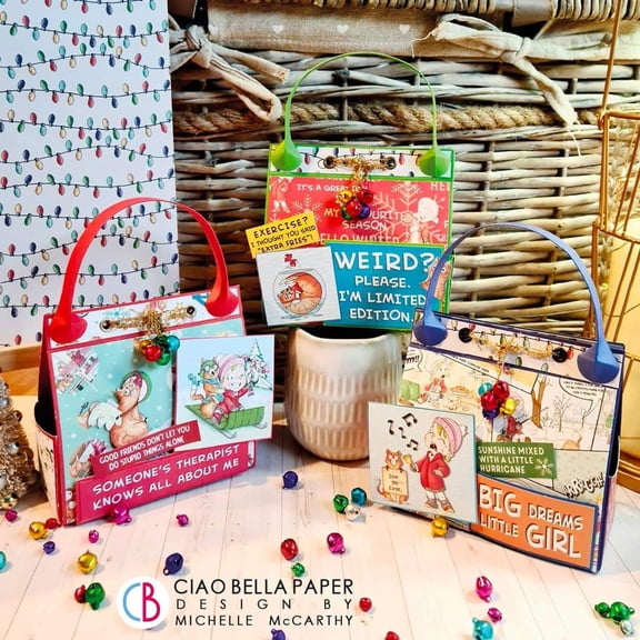 Ciao Bella  Zoe & Ziggy Patterns Pad 12"x12" 8/Pkg