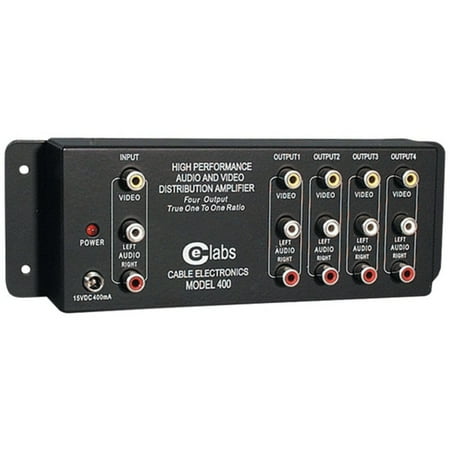 Av Distribution Amp - CE labs AV 400 Prograde Composite A/V Distribution Amp (4 Output)