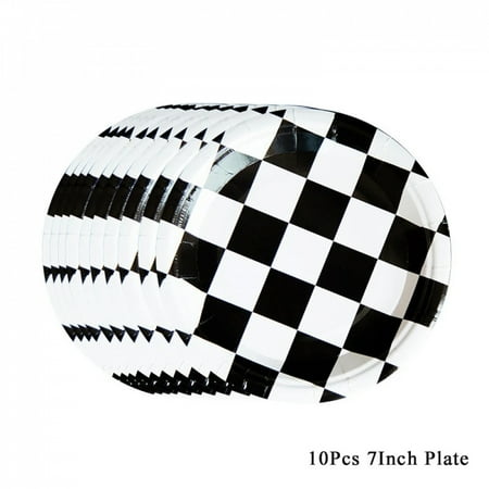 Checkered Race Car Party Black White Checkered Flag Tablecloth Road Tablecloth Racetrack TableCover Racing Birthday Party Decor