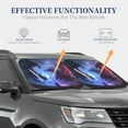 thumbnail image 4 of JUNZAN Red And Blue Fire Dragon Pattern Car Windshield Sun Shade | Reflective Sunshade | Foldable 2-Piece Sun Shield Protect Your Car | Fits Sedans, SUVs, Hatchbacks-Medium, 4 of 6