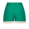 thumbnail image 5 of Stephy Women's Shorts 2025 Summer Casual Cute Ruffle Shorts Comfy Elastic Waist Drawstring Pleated Short, Green, S, 5 of 6