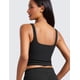 thumbnail image 2 of Top Corto de Mujer CRZ YOGA con Cuello Henley Acanalado Negro M, 2 of 6