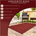 thumbnail image 6 of Koeckritz Rugs 2'x20' Spicey Red Premium Indoor Outdoor Rug Durable, Fade-Resistant, Easy Care, 6 of 7