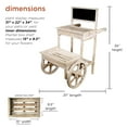 thumbnail image 4 of Alpine Corporation Portable Wood 2-Tier Plant Display Stand, Tan, 4 of 10