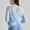 Light Blue, variant on Olyvenn Lightweight Sheer Slub Long Sleeve Workout Shirts for Women, Breathable Open Back Gym Athletic Yoga Tops Black M