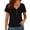 #240-Black, variant on Women's Summer Base Layer Top Short Sleeve V-Neck Mesh Fabric Ribbed Knit Casual Slim Fit Multi-Color T-Shirt Gift