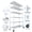 White + Metal, variant on adjustable storage rack 7 Tier Metal Shelf Wire Shelving Unit, 2450lbs Capacity with Wheels & Shelf Liners for Closet Kitchen Garage Basement Commercial Shelving - 81.5 H x 48 L x 18 D