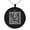 Black, variant on Stainless Steel Letter M Initial Floral Box Monogram Engraved Small Medallion Circle Charm Pendant Necklace