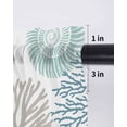thumbnail image 6 of Light Blue Coastal Tier Curtains 36 Inch Length,Sheer Curtains for Bedroom Living Room Window Summer Beach Coral Shell Starfish Rod Pocket Drapes Kitchen Curtains Small Half Window 27.5"x36" 2 Panels, 6 of 6