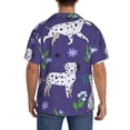 thumbnail image 5 of Xecao offers the Cute Dog for Men's Casual Short-sleeved Shirt, a button-up collared shirt with a pocket, perfect for beach vacations and yacht travel in the Large size., 5 of 7