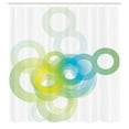 thumbnail image 3 of Ambesonne Abstract Shower Curtain, Modern Ombre Circle, 69"Wx84"L, Blue White and Yellow, 3 of 5