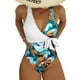 thumbnail image 1 of Traje De Baño De Una Pieza Bikinis de una pieza estampados Traje de baño sexy para mujer Ropa de playa de cintura alta (Blanco XL) Cgtredaw Para estrenar, 1 of 1