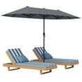 thumbnail image 1 of Gymax 13 FT Double-sided Patio Umbrella Outdoor Large Twin Size Umbrella Grey, 1 of 10