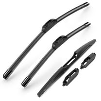 24" 19" 12" Windshield Wiper Blades Fit for Dodge Journey 2009-2020 Premium All-Season Durable and Quiet Silicone Wiper Blade J/U Hook (Set of 3)
