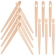 thumbnail image 2 of 100 pares de pinzas de madera para pan, fáciles de usar, pinzas de entrenamiento para palillos, utensilios de madera desechables para principiantes, para servir repostería y comida, 2 of 7