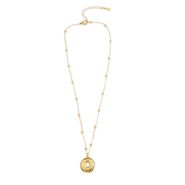 Collar Con Letras De Burbuja Collar Con Iniciales Doradas Para Mujeres Y Niñas Collar Con Colgante De Oro Collares Con Letras Joyas Regalo Regalo Para El Día De La Madre