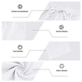 thumbnail image 6 of Men's 2 Piece Hooded Short Sleeve Shirt And Long Pants Set, Linen Textured Casual Outfit With Chest Pocket, Breathable Summer Beach Wear For Vacation And Loungewear,White,M, 6 of 6