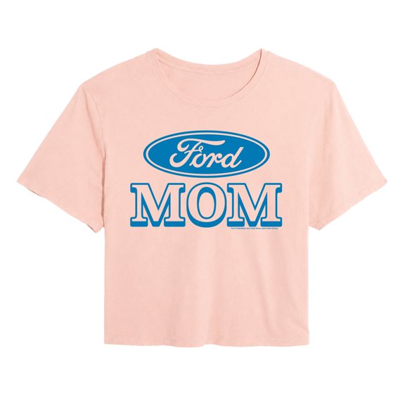 Ford - Mom - Juniors Cropped Graphic T-Shirt