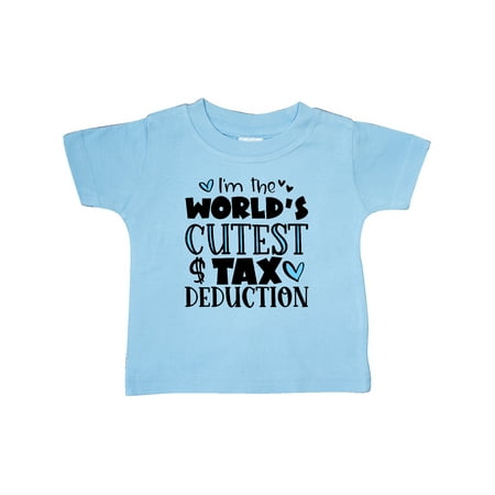 

Inktastic I m the World s Cutest Tax Deduction Blue Hearts Gift Baby Boy or Baby Girl T-Shirt
