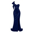 thumbnail image 5 of RFQWOVSR Womens Satin Side Slit Maxi Dress Bodycon Elegant Evening Formal Gown L, 5 of 5