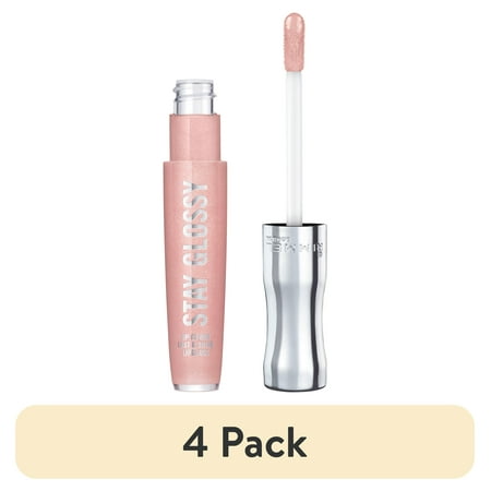(4 pack) Rimmel Stay Glossy Lip Gloss Dorchester Rose 0.18 oz