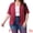 Burgundy, variant on DARING DIVA Women's Plus Button Down Sheer Knitted Sweater 1X White