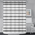 thumbnail image 2 of JOOCAR Black and White Fabric Bathroom Shower Curtain Boho Abstract Geometric Pattern Waterproof Polyester Shower Curtains for Modern Minimalist Artistic Aesthetic Home Decorative, 72x72 Inch, 2 of 7