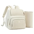 thumbnail image 1 of Mochila para pañales MAPLELILY, ligera y elegante, color beige, 1 of 7