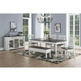 thumbnail image 2 of Pemberly Row Farmhouse Two-tone Ivory and Dark Oak Storage Bench, 2 of 7